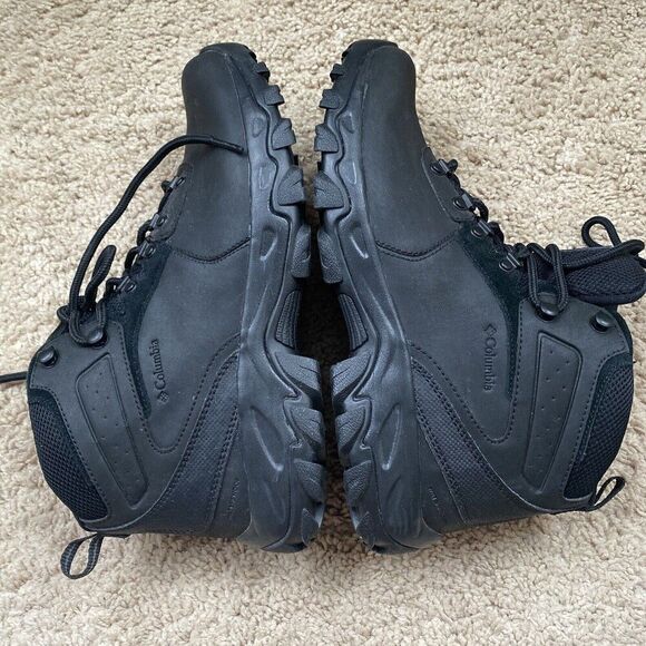 Columbia Men Newton Ridge Plus II Waterproof Hiking Trail Boots Black Lace up main image 8